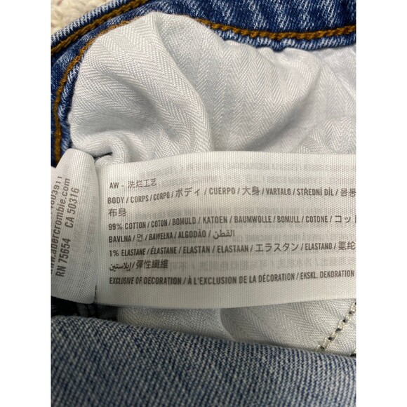 32/14 Abercrombie & Fitch The 90s Slim Straight Ultra High-Rise Distressed - Picture 7 of 7